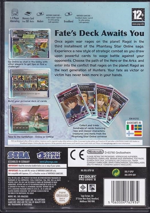 Phantasy Star Online Episode III CARD Revolution - GameCube (B Grade) (Genbrug)